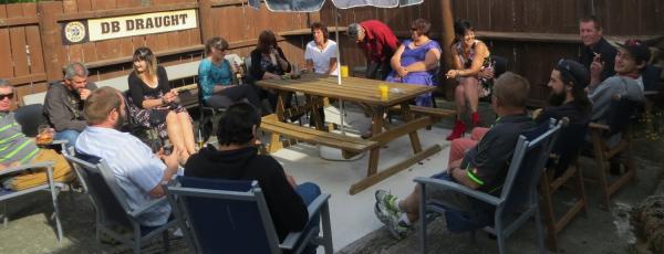 (L-R) Tim,Craig,Amanda,Dianne,Robin G,Margaret,Bruce,Yvonne,Rachel,Darren,Eru,Ethan,Robin B,Zac,Hamish