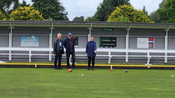 Bruce, Temuka Bowls Club Helper and Heather