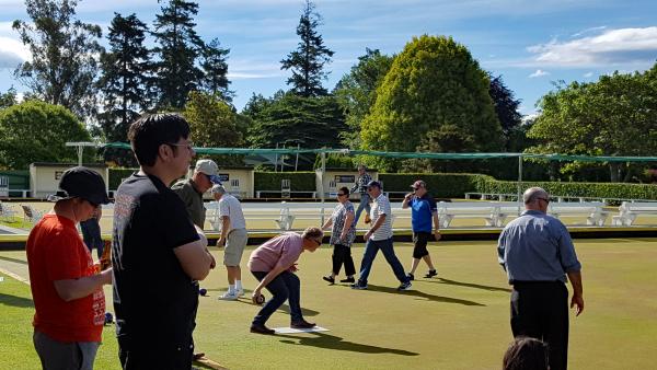 Tim & Kyle with Ian (Bowling), Debbie, Brian D, Peter C and Gary A