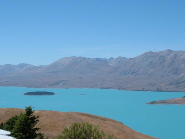 Ice-fed Tekapo is one hour inland