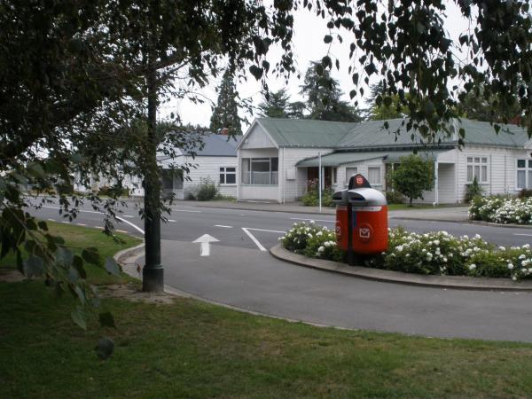 With a drive-through post box, and (thankfully) no drive-through fast food outlets