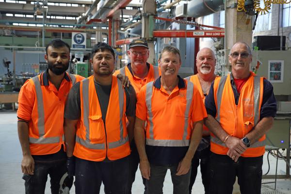 Turning Line Team - Samju, Omeri, Terry, Adrian, Gary A and Brian D Turning Line Team - Samju, Omeri, Terry, Adrian, Gary A and Brian D