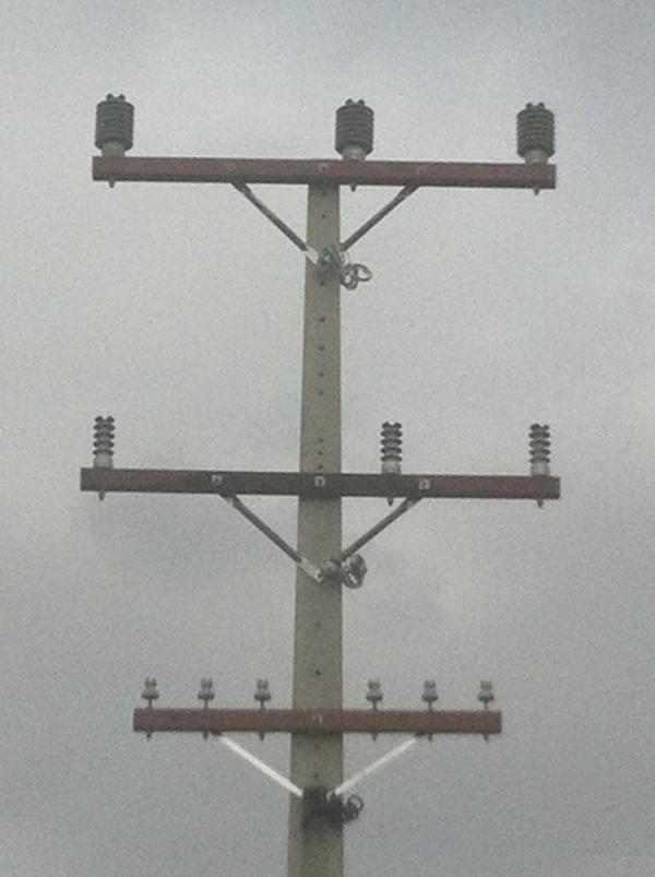 NZI 33kV & 11kV Line Posts + NZI 510s, replacement line at Westgate (Vector)